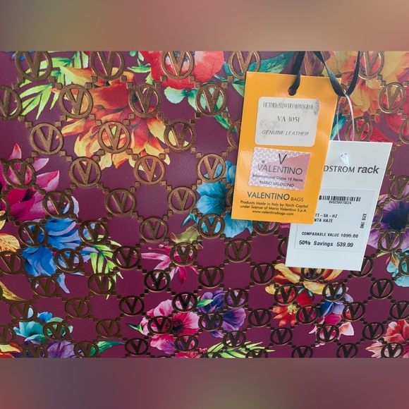 Valentino Victoria Flower Monogram Satchel - Picture 2 of 9